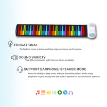 Load image into Gallery viewer, Roll Up Piano 49 Keys - Rainbow (M49)