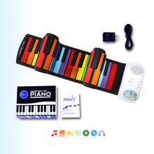 Load image into Gallery viewer, Roll Up Piano 49 Keys - Rainbow (M49)