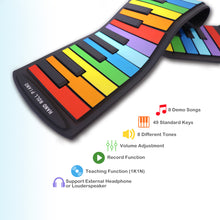 Load image into Gallery viewer, Roll Up Piano 49 Keys - Rainbow (M49)