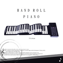 Load image into Gallery viewer, Roll Up Piano - 88/61 Keys with Amplifying Speakers (D88B - Premium Edition)