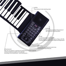 Load image into Gallery viewer, Roll Up Piano - 88/61 Keys with Amplifying Speakers (D88B - Premium Edition)