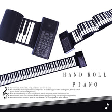 Load image into Gallery viewer, Roll Up Piano - 88/61 Keys with Amplifying Speakers (D88B - Premium Edition)