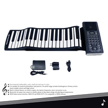 Load image into Gallery viewer, Roll Up Piano - 88/61 Keys with Amplifying Speakers (D88B - Premium Edition)