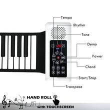 Load image into Gallery viewer, Roll Up Piano - 88 Keys Touch Screen & Bluetooth (K10)